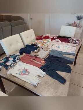 Size 12 Months Baby Girls Mixed Clothing Lot - Floral, Navy, Pink 16 Pieces